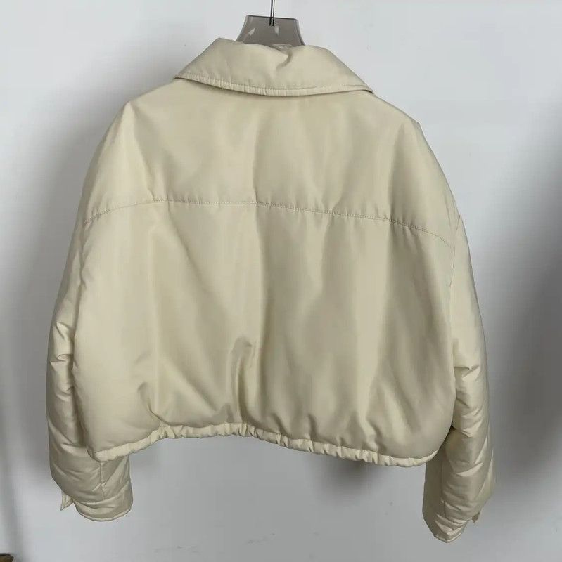 Miu Miu Miu Miu Winter Cream Nylon Down Jacket 0089 Size L / US 10 / IT 46 - 2 Thumbnail