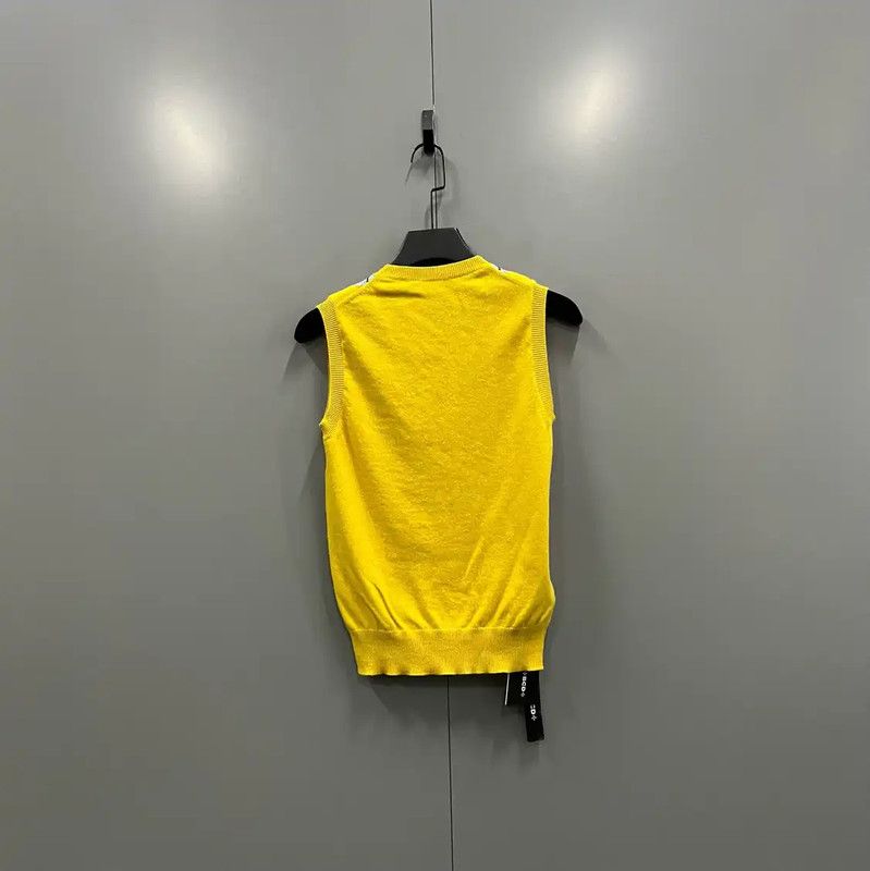 Miu Miu Miu Miu Yellow Wool Sleeveless Sweater Vest 0089 Size ONE SIZE - 3 Thumbnail