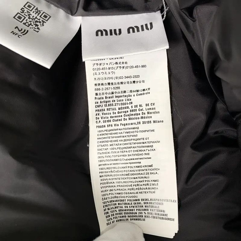 Miu Miu Miu Miu Black Down Jacket with Embellishments 0089 Size M / US 6-8 / IT 42-44 - 8 Thumbnail