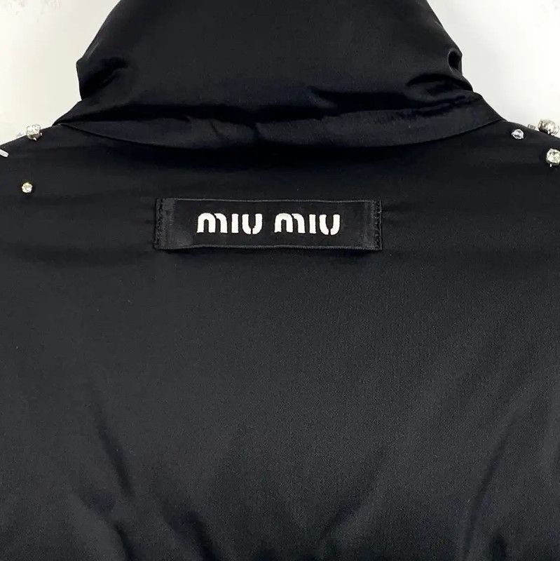 Miu Miu Miu Miu Black Down Jacket with Embellishments 0089 Size M / US 6-8 / IT 42-44 - 5 Thumbnail
