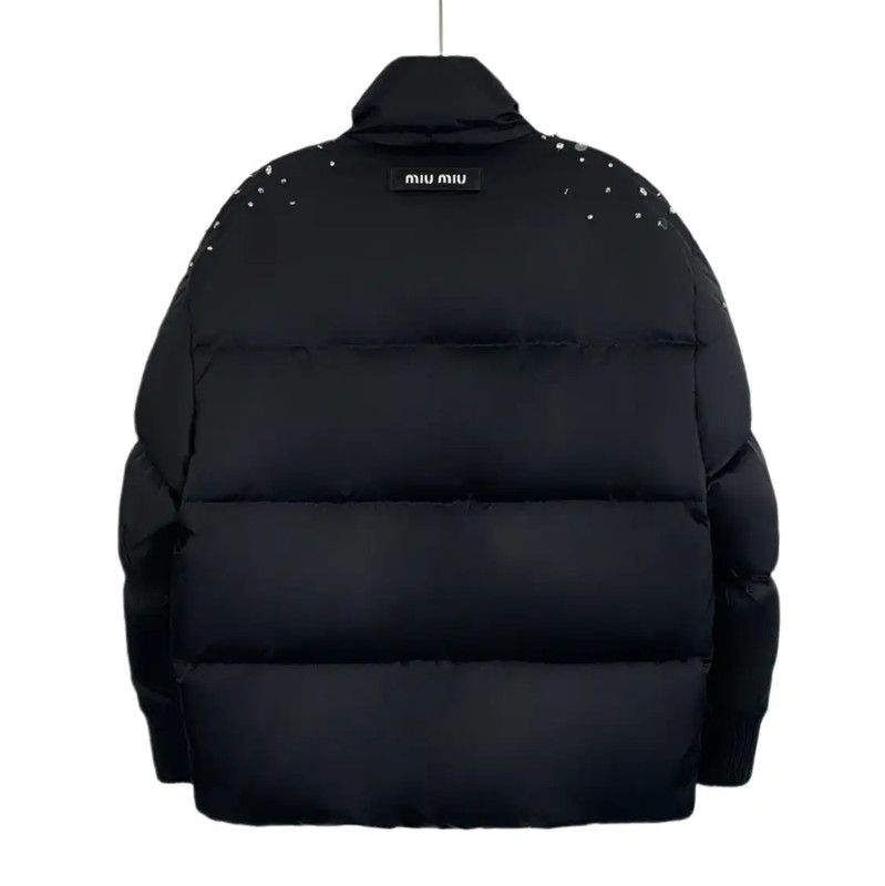 Miu Miu Miu Miu Black Down Jacket with Embellishments 0089 Size M / US 6-8 / IT 42-44 - 2 Thumbnail
