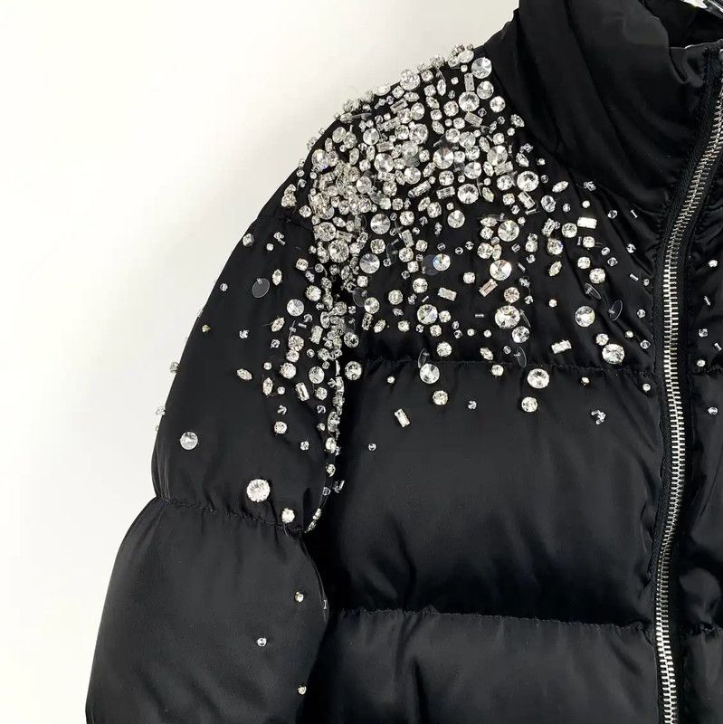 Miu Miu Miu Miu Black Down Jacket with Embellishments 0089 Size M / US 6-8 / IT 42-44 - 3 Thumbnail