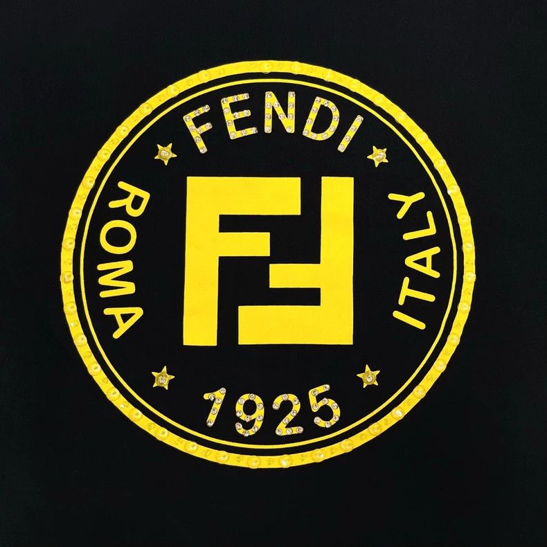 Fendi Fendi Black Double F Rhinestone Logo Sweatshirt - dmc Size US XL / EU 56 / 4 - 4 Thumbnail