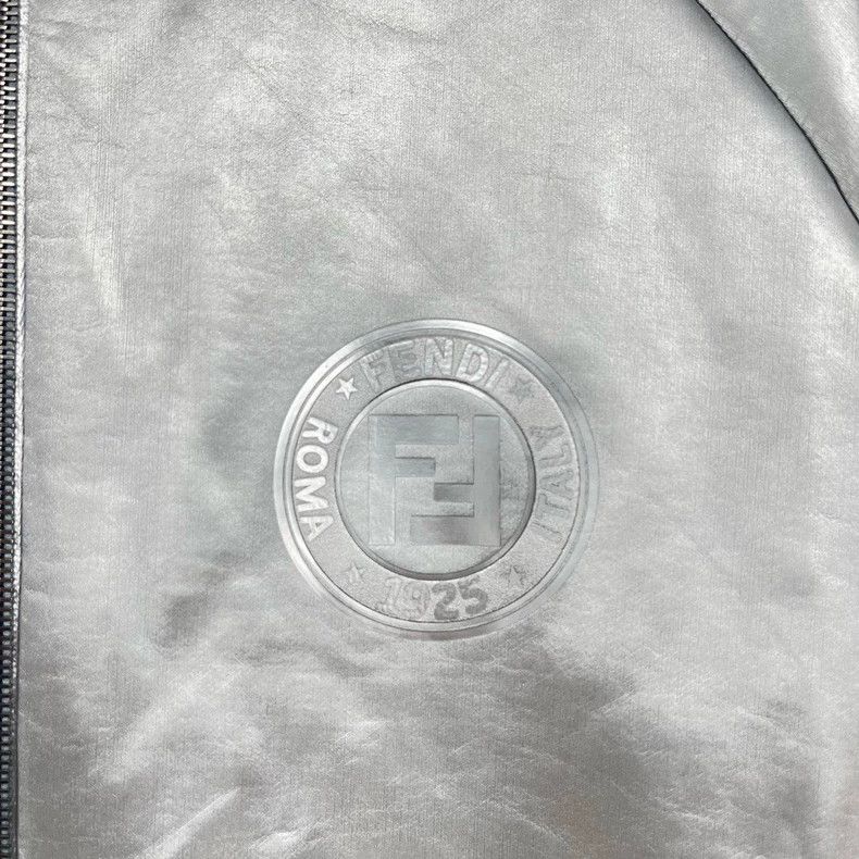 Fendi Fendi Silver Chest Logo Zip Jacket - dmc Size US L / EU 52-54 / 3 - 3 Thumbnail