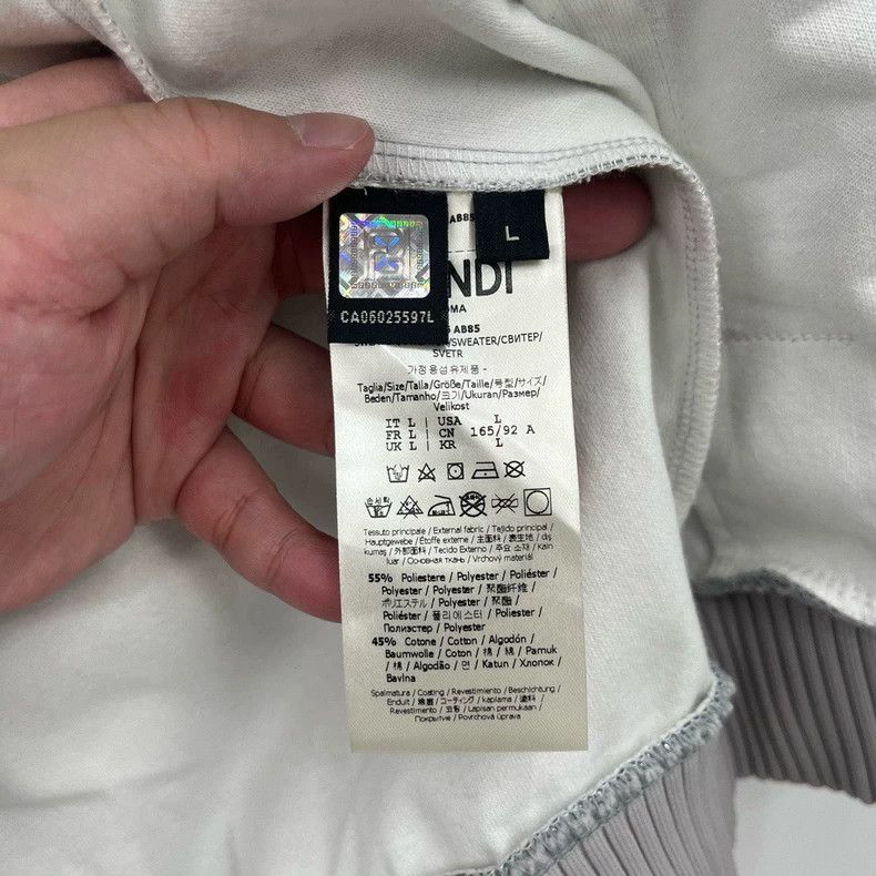 Fendi Fendi Silver Chest Logo Zip Jacket - dmc Size US L / EU 52-54 / 3 - 6 Thumbnail
