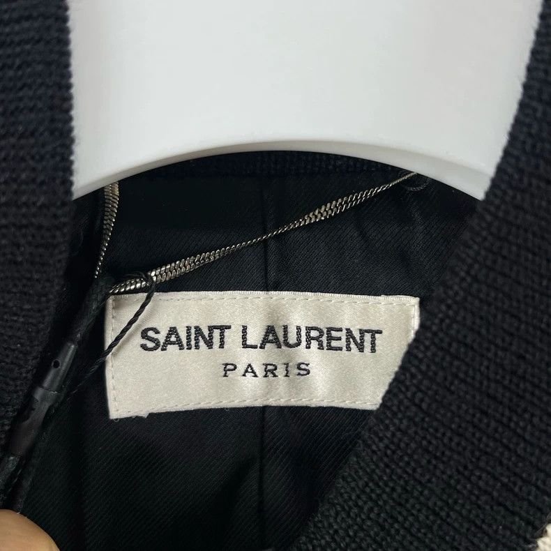 Saint Laurent Paris Saint Laurent Striped Varsity Jacket - dmc Size US L / EU 52-54 / 3 - 5 Thumbnail