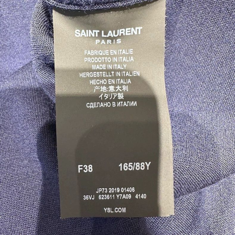 Saint Laurent Paris Saint Laurent Navy Shirt Jacket Gold Logo - dmc Size US M / EU 48-50 / 2 - 6 Thumbnail