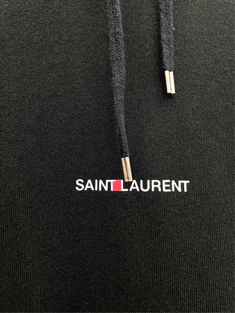 Saint Laurent Paris Saint Laurent Black Logo Hoodie Sweatshirt - dmc Size US M / EU 48-50 / 2 - 6 Thumbnail