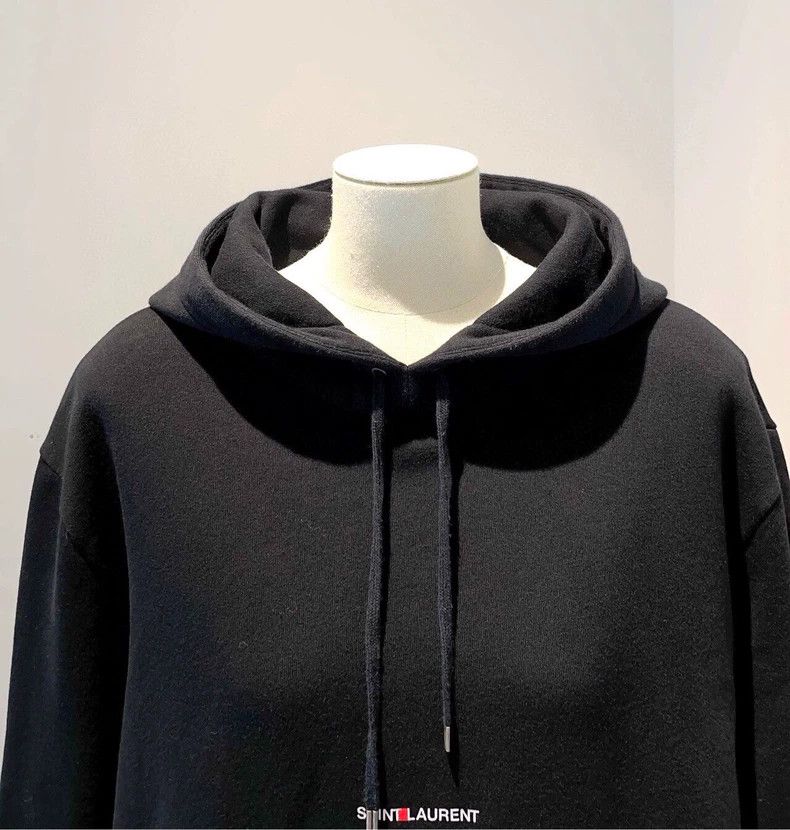 Saint Laurent Paris Saint Laurent Black Logo Hoodie Sweatshirt - dmc Size US M / EU 48-50 / 2 - 3 Thumbnail