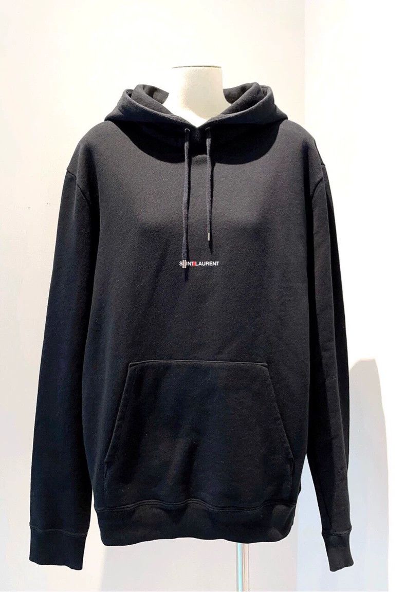 Saint Laurent Paris Saint Laurent Black Logo Hoodie Sweatshirt - dmc Size US M / EU 48-50 / 2 - 4 Thumbnail