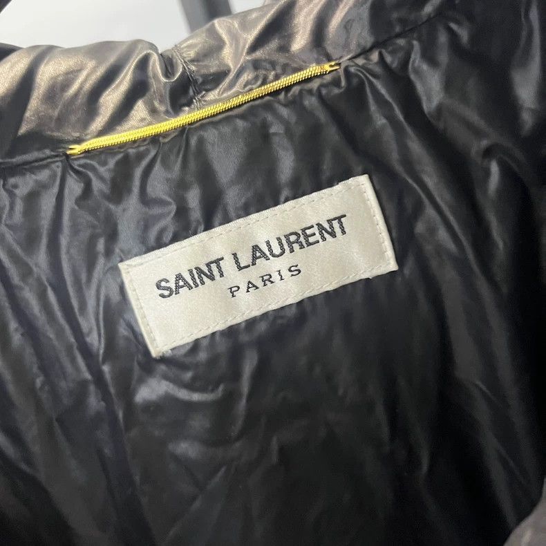 Saint Laurent Paris YSL Black Hooded Cotton Outerwear - dmc Size US L / EU 52-54 / 3 - 3 Thumbnail