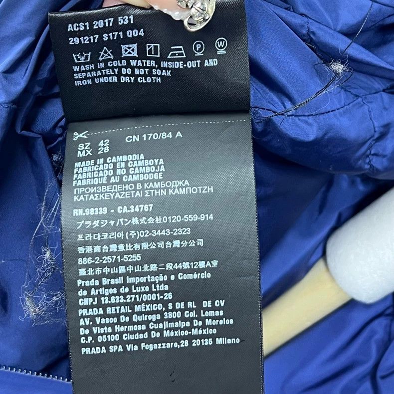 Prada Prada Blue High Neck Down Jacket - dmc Size US L / EU 52-54 / 3 - 5 Thumbnail