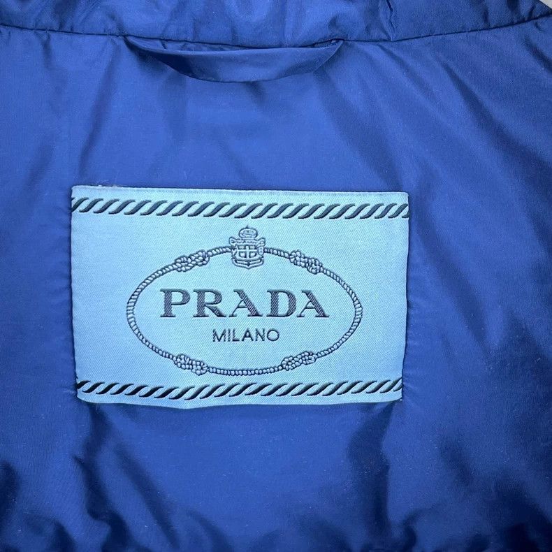 Prada Prada Blue High Neck Down Jacket - dmc Size US L / EU 52-54 / 3 - 3 Thumbnail