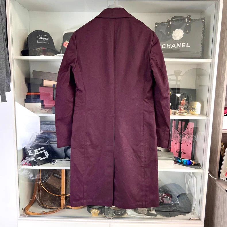 Prada Prada Men's Burgundy Long Coat - dmc Size US XL / EU 56 / 4 - 5 Thumbnail