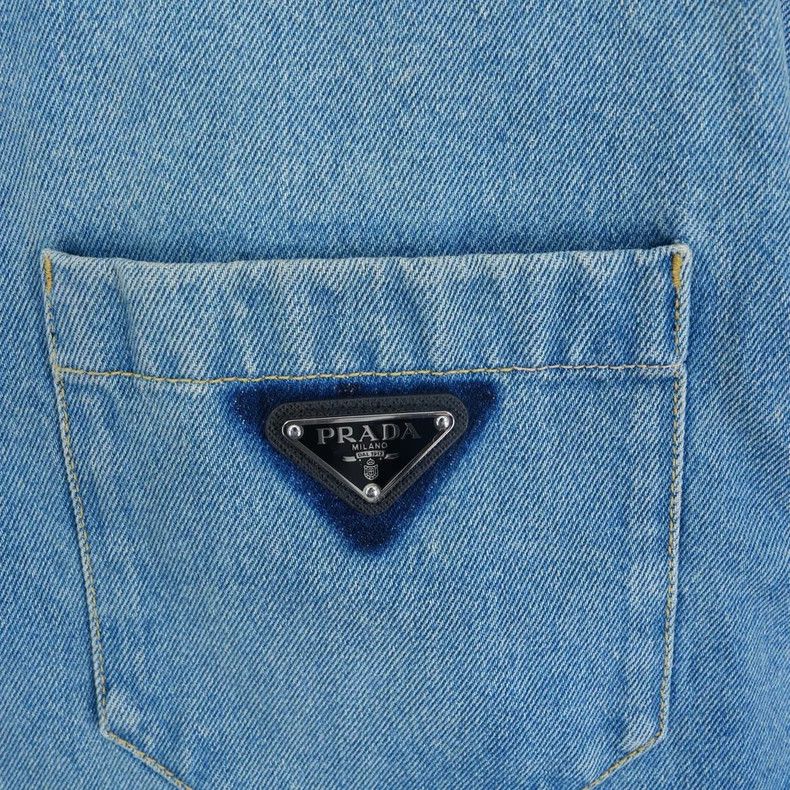 Prada Prada Triangle Logo Denim Jacket - dmc Size US XL / EU 56 / 4 - 3 Thumbnail