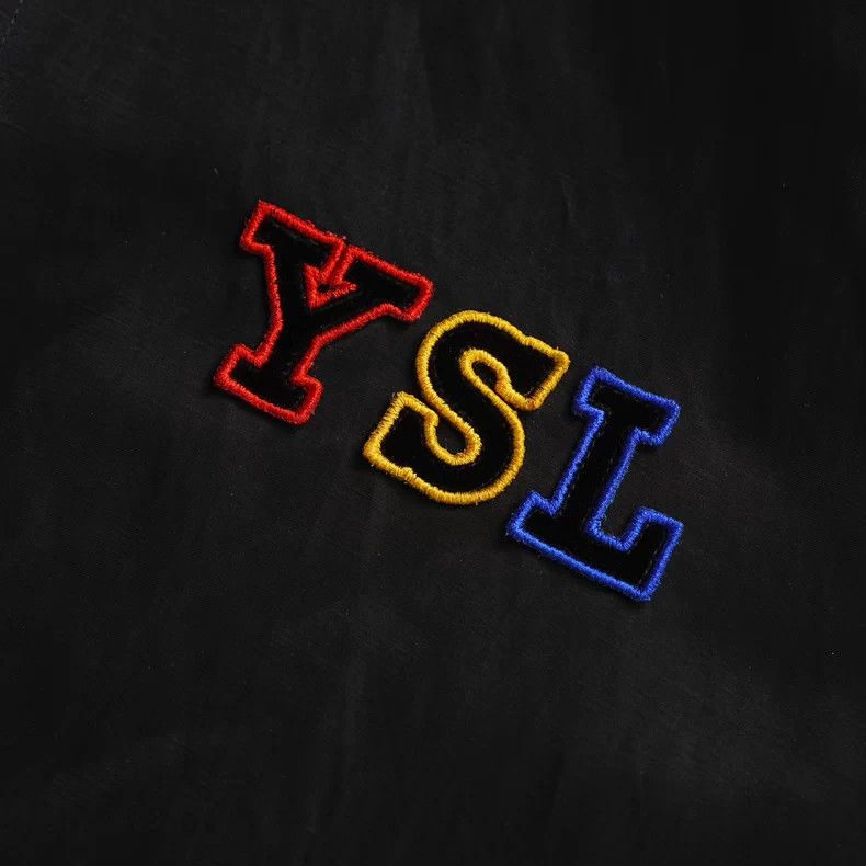 Saint Laurent Paris YSL Satin Zip Jacket with Letter Print - dmc Size US XL / EU 56 / 4 - 8 Thumbnail