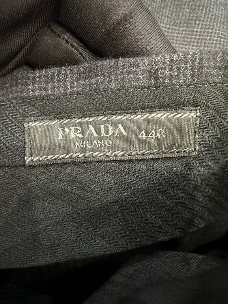 Prada Prada Men's Gray Plaid Wool Trousers - dmc Size US 31 - 5 Thumbnail
