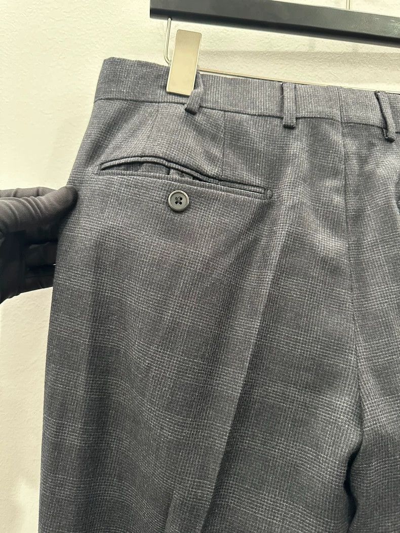 Prada Prada Men's Gray Plaid Wool Trousers - dmc Size US 31 - 4 Thumbnail