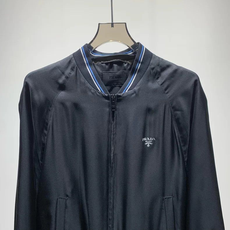 Prada Prada Side Logo Nylon Baseball Jacket - dmc Size US L / EU 52-54 / 3 - 6 Thumbnail
