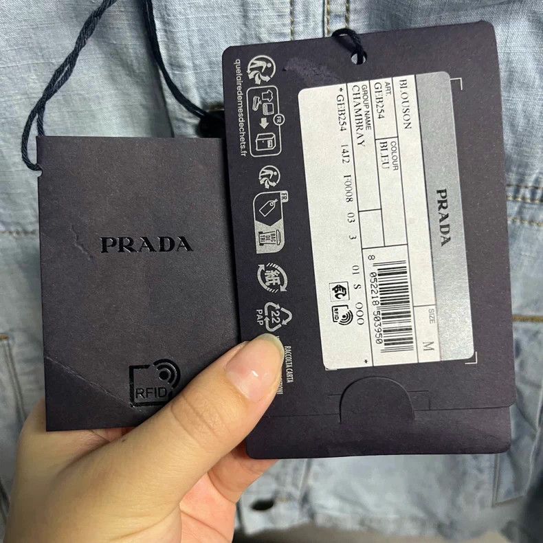 Prada Prada Light Blue Denim Jacket - dmc Size US M / EU 48-50 / 2 - 4 Thumbnail