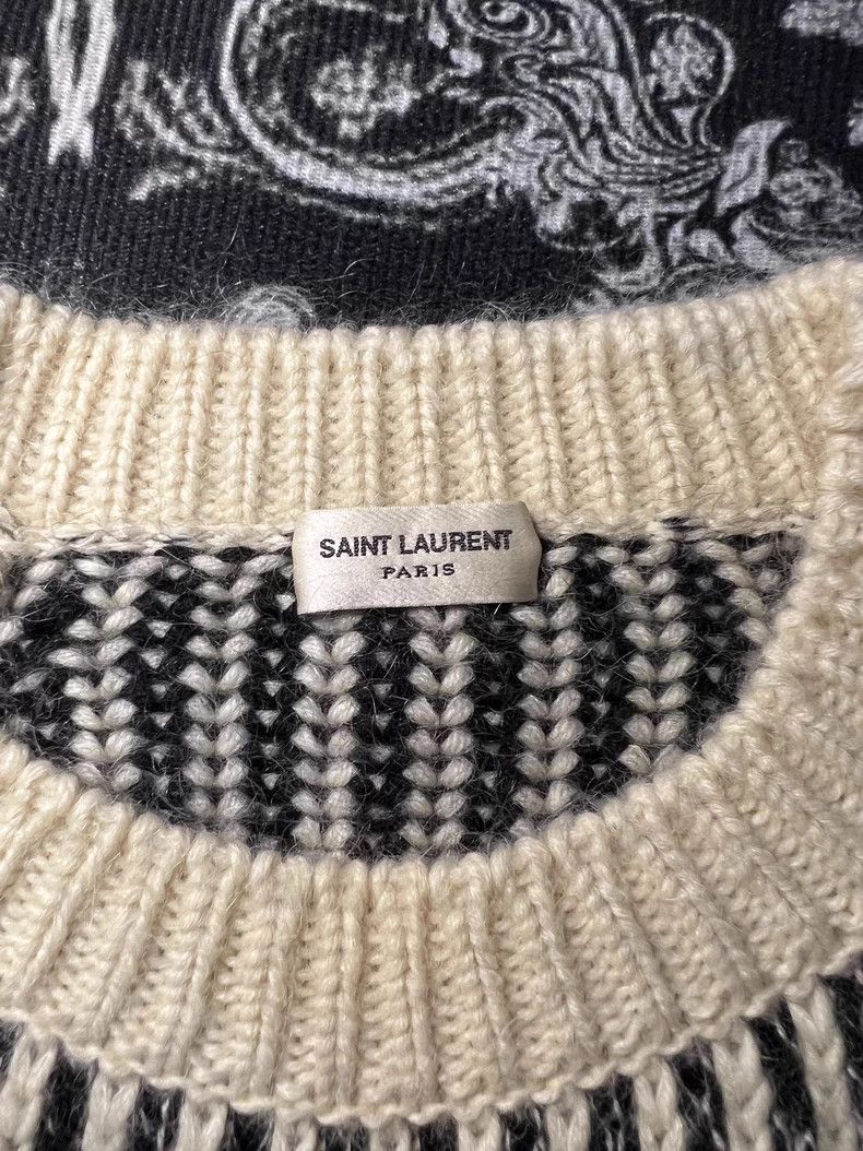 Saint Laurent Paris Saint Laurent Cashmere Striped Sweater L - dmc Size US L / EU 52-54 / 3 - 3 Thumbnail