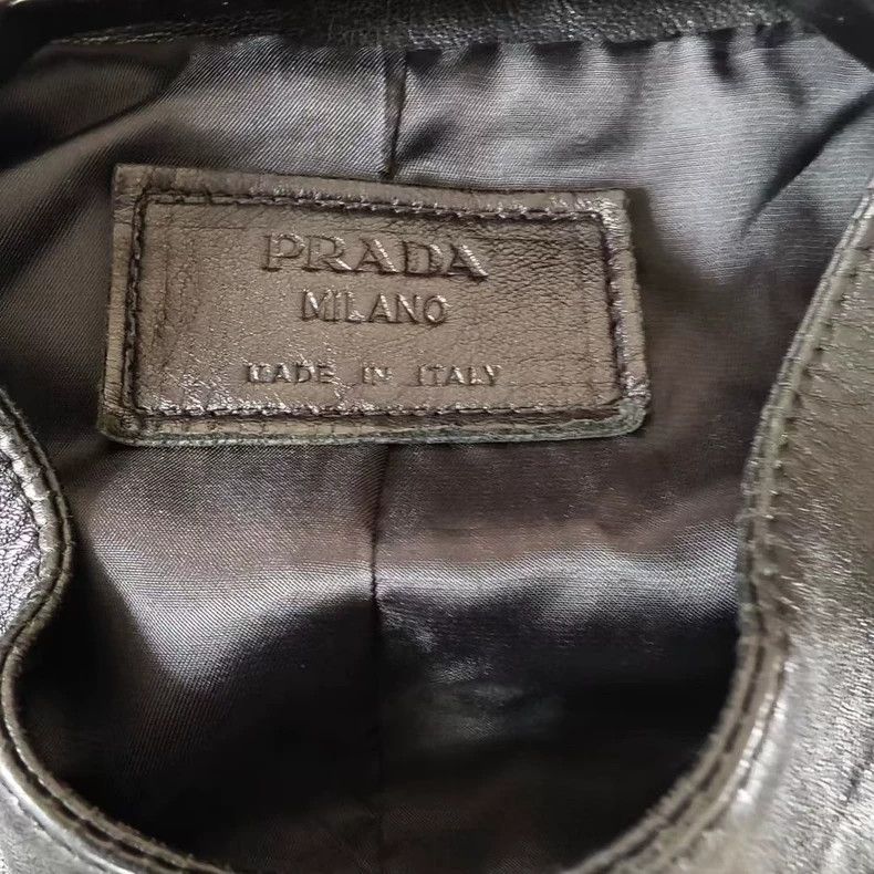 Prada PRADA Triangle Logo Leather Jacket - dmc Size US S / EU 44-46 / 1 - 4 Thumbnail