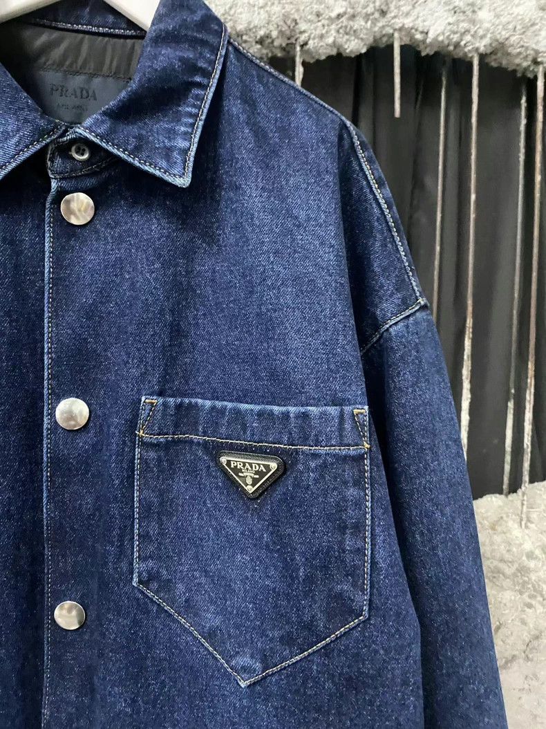 Prada Prada Denim Cotton Jacket Coat - dmc Size US L / EU 52-54 / 3 - 3 Thumbnail