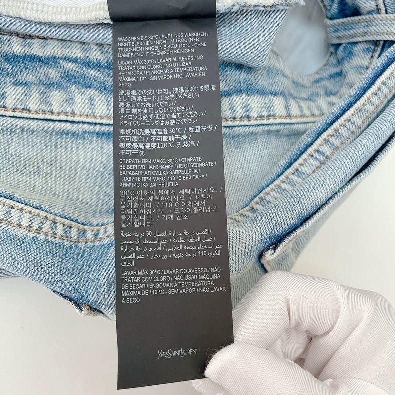 Saint Laurent Light Blue Denim Jeans - dmc
