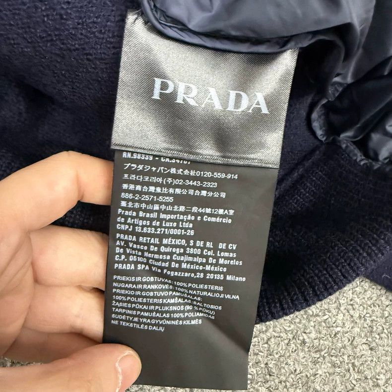 Prada Prada Logo Knit Panel Down Jacket - dmc Size US L / EU 52-54 / 3 - 4 Thumbnail