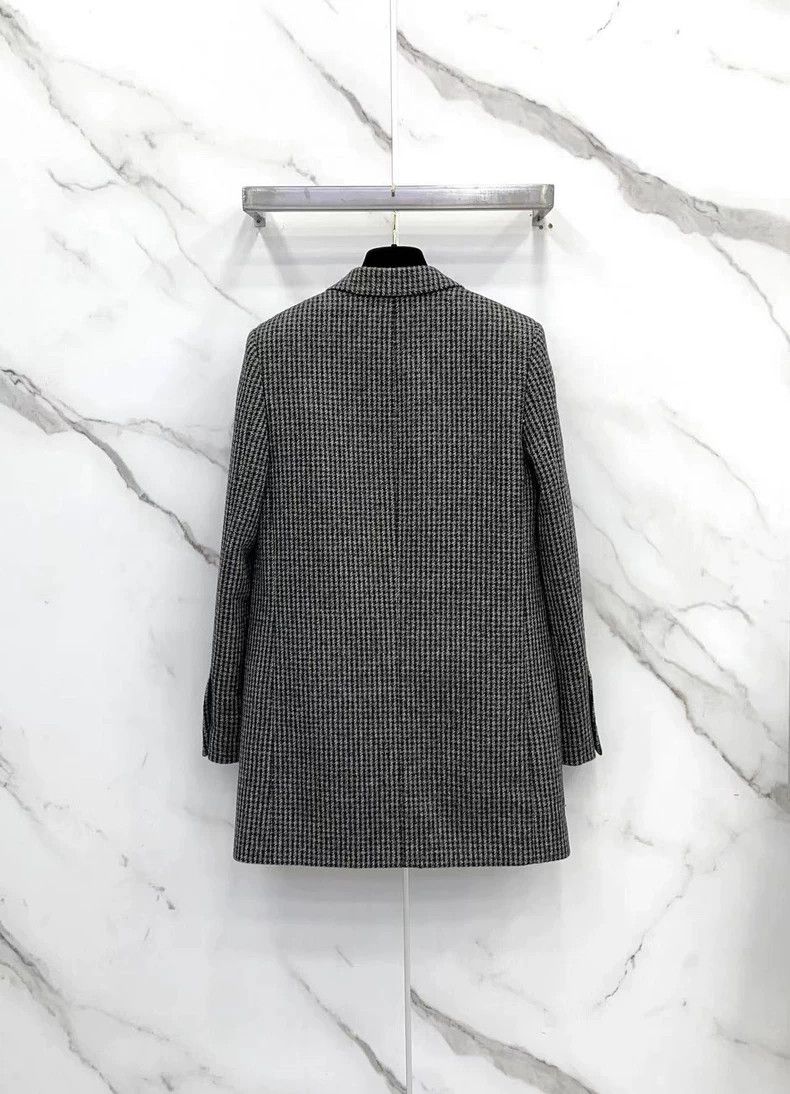 Saint Laurent Paris SAINT LAURENT Black Plaid Wool Blazer - dmc Size US XS / EU 42 / 0 - 3 Thumbnail