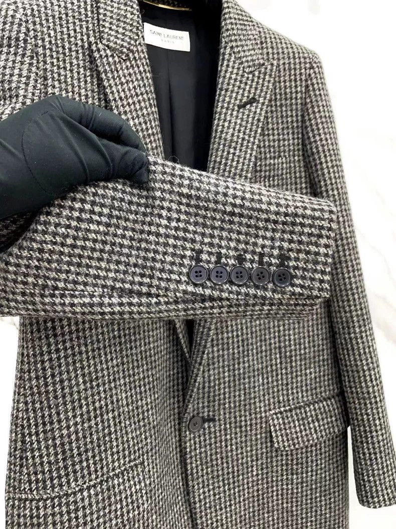 Saint Laurent Paris SAINT LAURENT Black Plaid Wool Blazer - dmc Size US XS / EU 42 / 0 - 5 Thumbnail