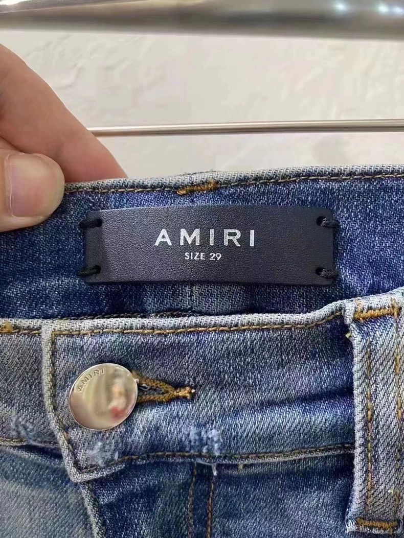 Amiri AMIRI Washed Blue Ripped Denim Jeans - dmc Size US 29 - 3 Thumbnail