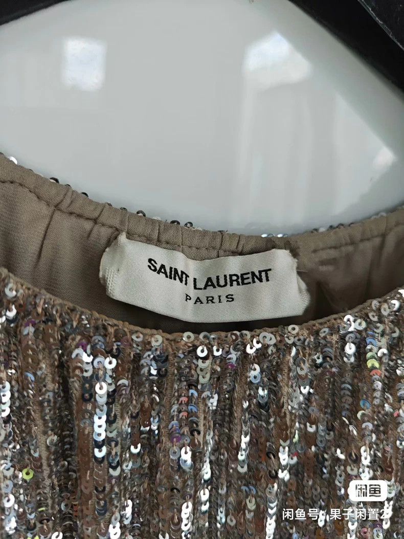 Saint Laurent Paris Saint Laurent Sequin Evening Dress - dmc Size US 36 / EU 52 - 3 Thumbnail