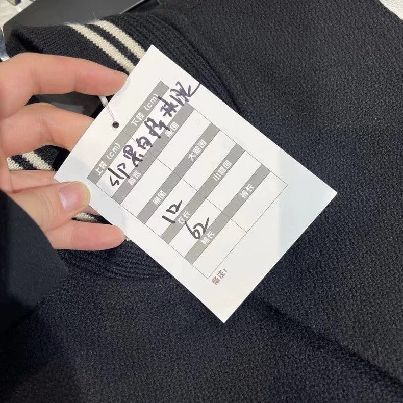 Saint Laurent Paris SLP Sheepskin Black White Varsity Jacket - dmc Size US S / EU 44-46 / 1 - 6 Thumbnail