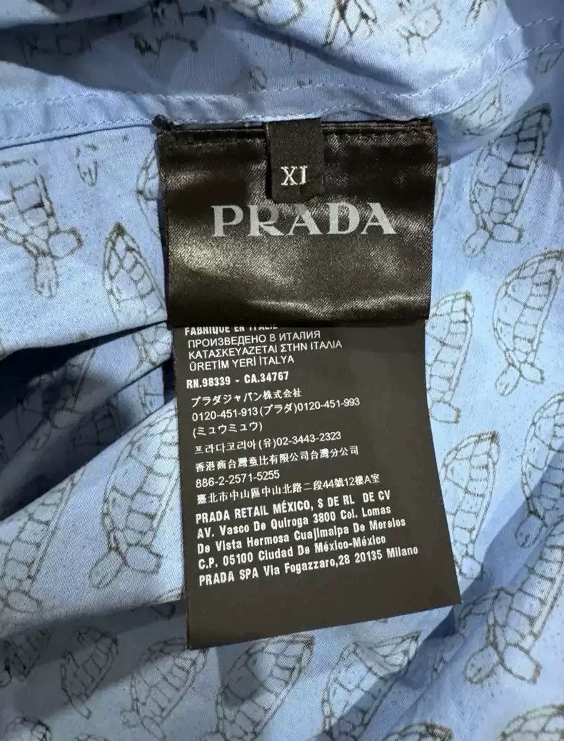 Prada Prada Turtle Print Short Sleeve Shirt - dmc Size US XL / EU 56 / 4 - 4 Thumbnail