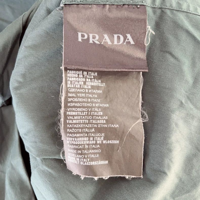 Prada Prada Solid Green Men's Button-Up Shirt - dmc Size US L / EU 52-54 / 3 - 6 Thumbnail