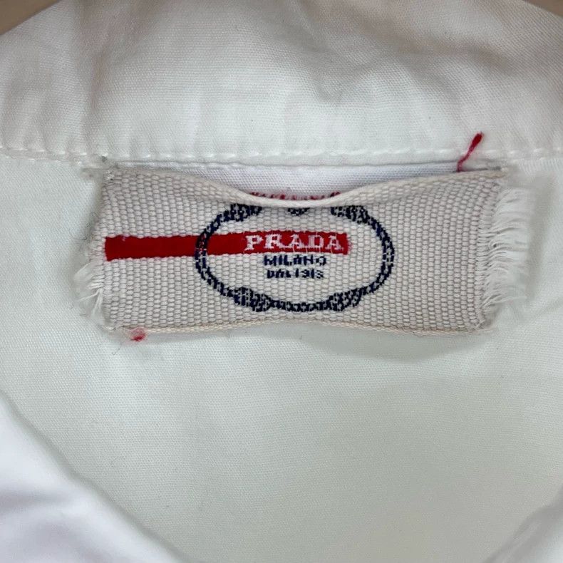Prada Prada White Collared Long Sleeve Shirt - dmc Size US M / EU 48-50 / 2 - 3 Thumbnail