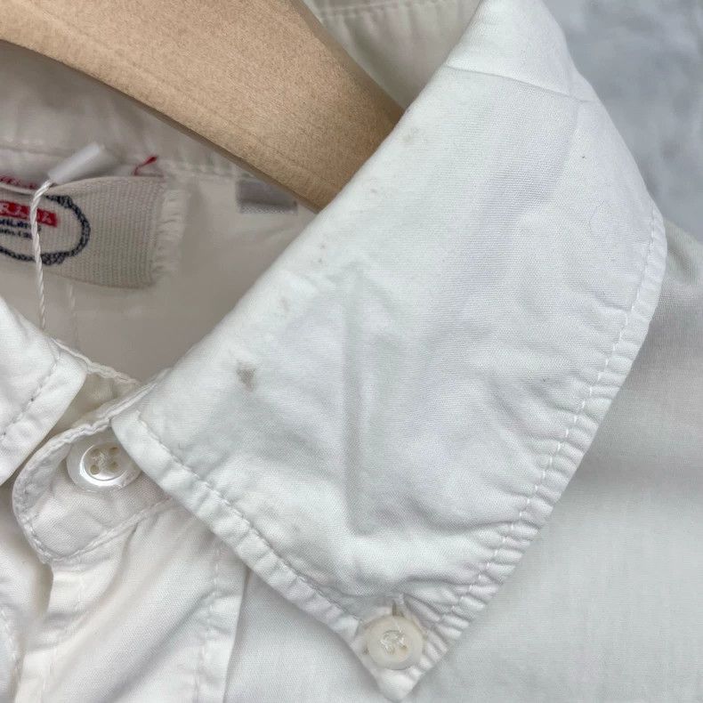 Prada Prada White Collared Long Sleeve Shirt - dmc Size US M / EU 48-50 / 2 - 7 Thumbnail