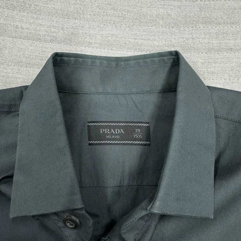 Prada Prada Solid Chest Pocket Long Sleeve Shirt - dmc Size US M / EU 48-50 / 2 - 3 Thumbnail