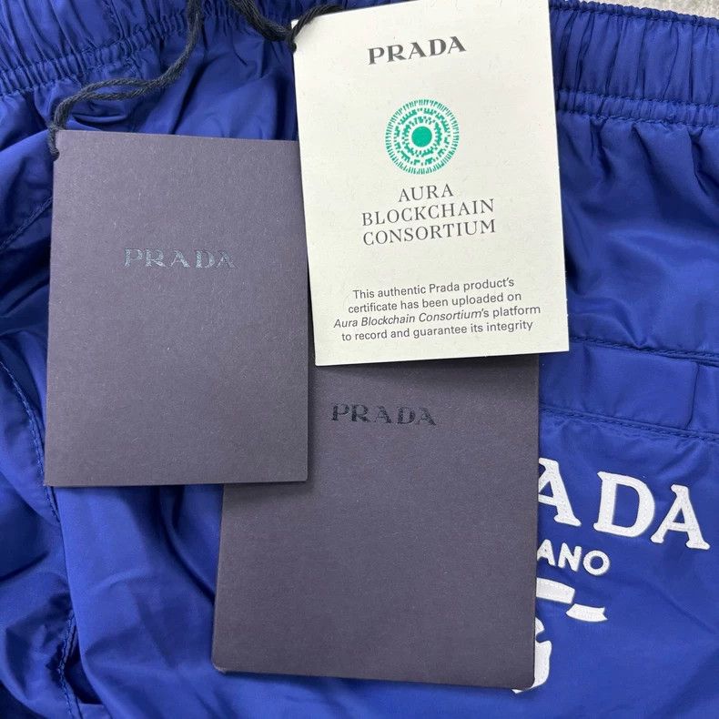 Prada PRADA Solid Logo Pleated Shorts - dmc Size US 31 - 6 Thumbnail