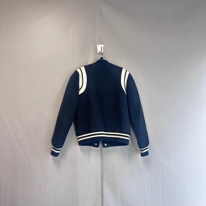 Saint Laurent Paris YSL Striped Wool Varsity Jacket - dmc Size US XS / EU 42 / 0 - 2 Thumbnail