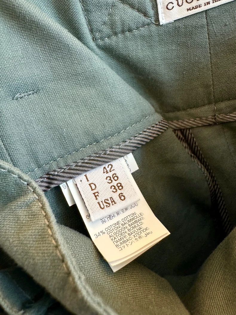Brunello Cucinelli Brunello Cucinelli Cotton-Linen Wide Waistband Pants - dmc Size US 31 - 6 Thumbnail