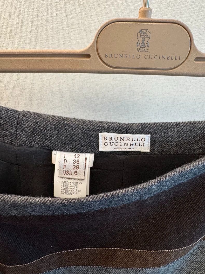 Brunello Cucinelli Brunello Cucinelli Striped Wool Skirt - dmc Size US 31 - 5 Thumbnail