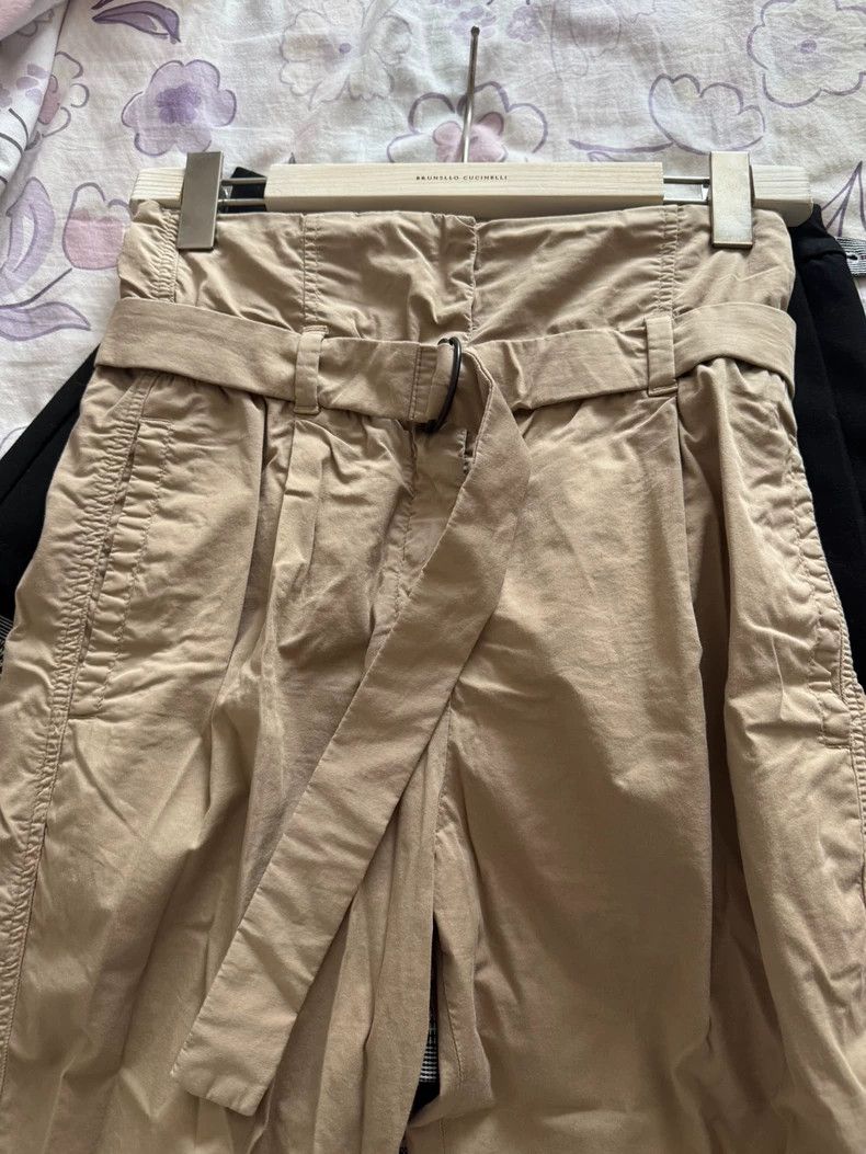Brunello Cucinelli Brunello Cucinelli Women's High-Waist Pants - dmc Size US 38 / EU 54 - 3 Thumbnail