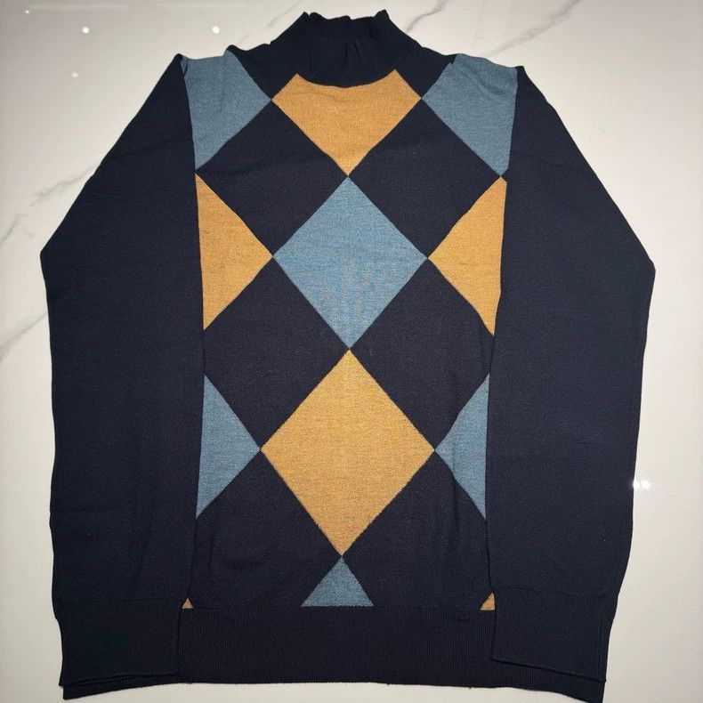 Prada Prada Argyle Wool Sweater Size 50 - dmc Size US L / EU 52-54 / 3 - 3 Thumbnail