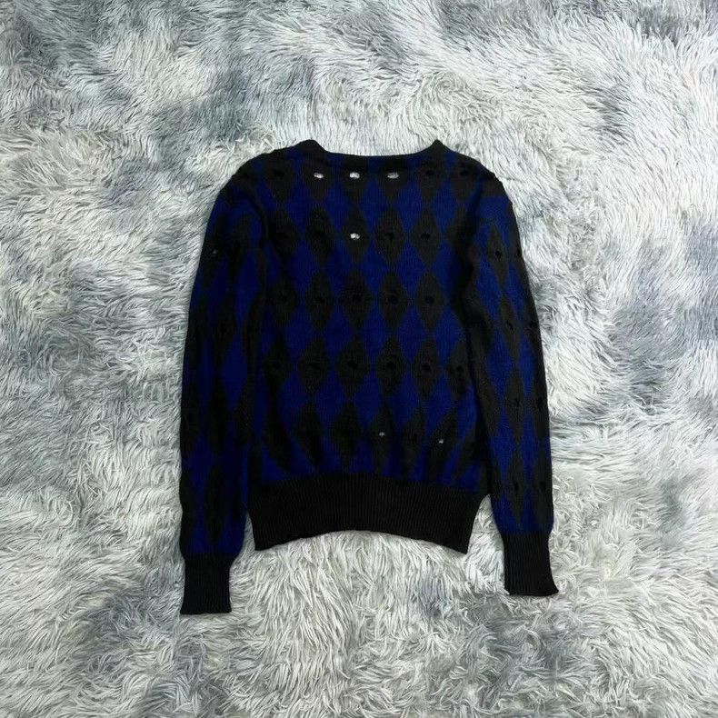 Prada Prada Blue Checkered Knit Cardigan - dmc Size US S / EU 44-46 / 1 - 2 Thumbnail