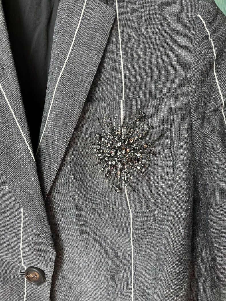 Brunello Cucinelli Brunello Cucinelli Beaded Brooch Blazer - dmc Size US S / EU 44-46 / 1 - 2 Thumbnail