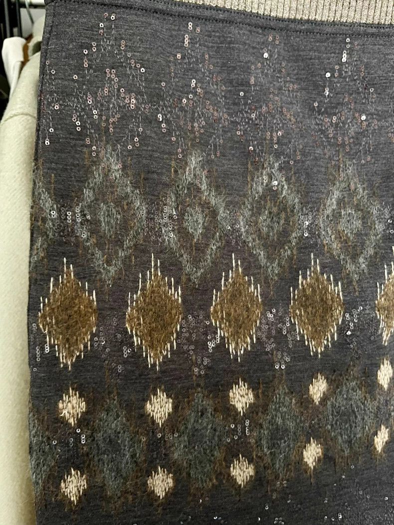Brunello Cucinelli Brunello Cucinelli Sequin Wool Skirt - dmc Size US 34 / EU 50 - 3 Thumbnail