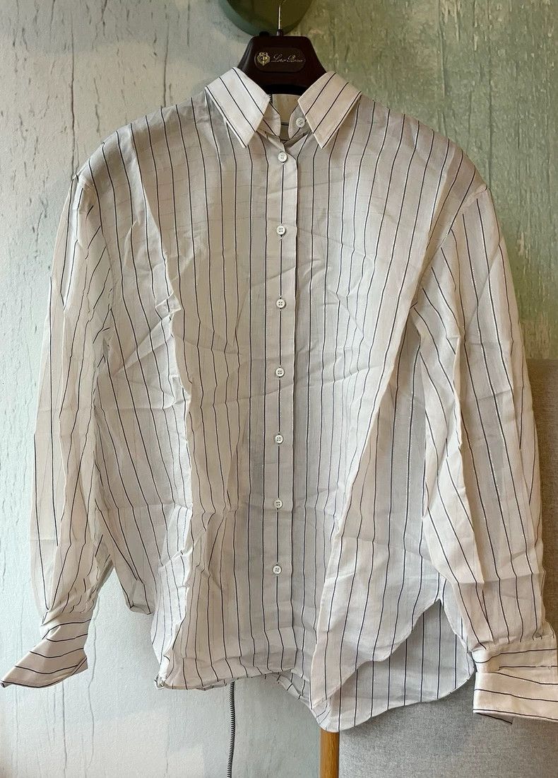 Brunello Cucinelli Brunello Cucinelli Striped Lurex Shirt - dmc Size US M / EU 48-50 / 2 - 2 Thumbnail