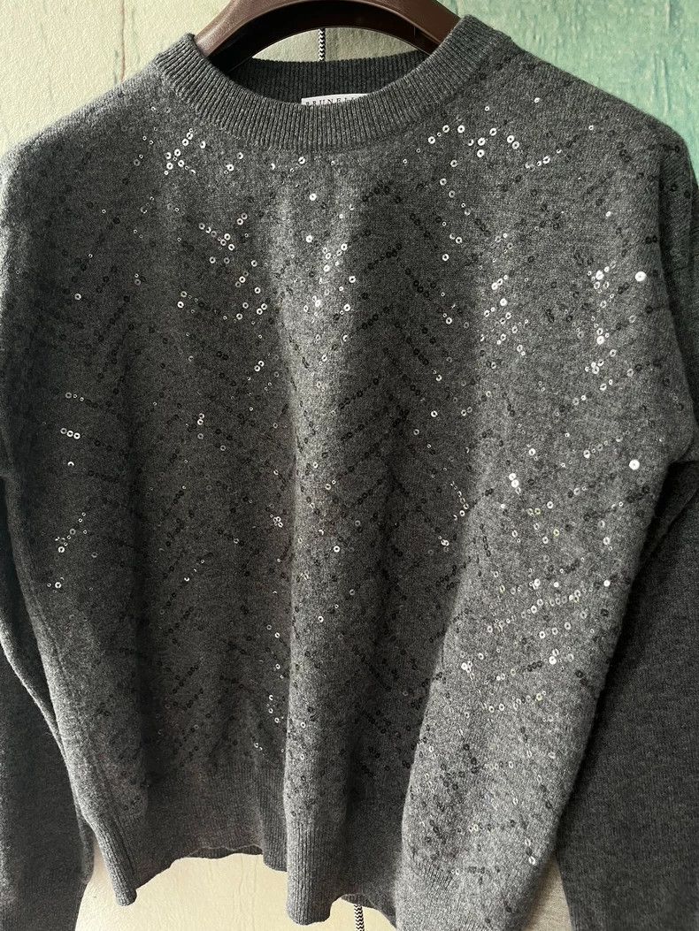 Brunello Cucinelli Brunello Cucinelli Sequin Cashmere Sweater - dmc Size US S / EU 44-46 / 1 - 2 Thumbnail
